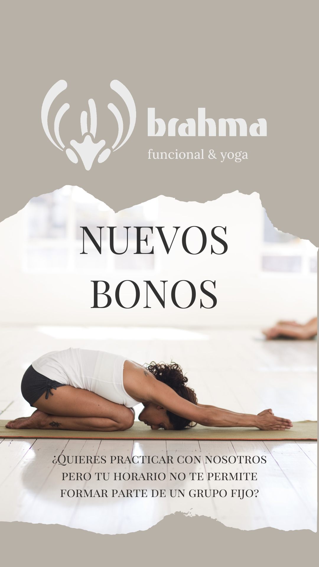 Nuevos bonos Brahma: practica sin formar parte de un grupo fijo